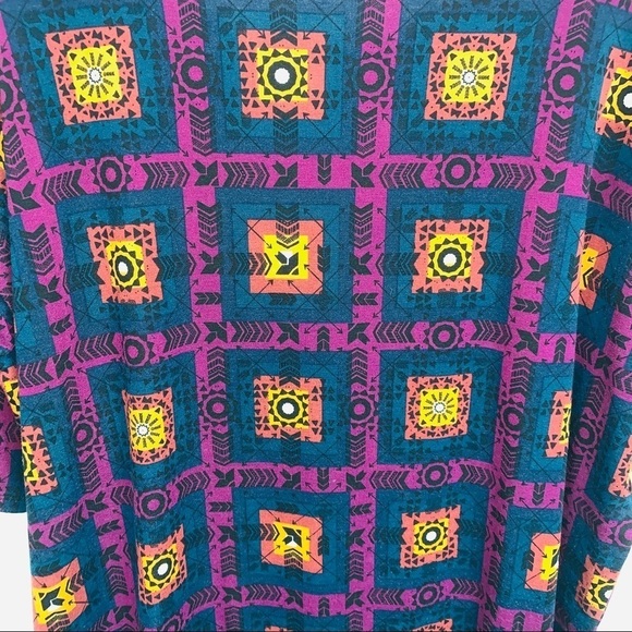 LuLaRoe Purple Geometric Print Tunic Top Small - Picture 6 of 9